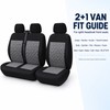 2+1 Universal Van Front Seat Covers for Single Driver &