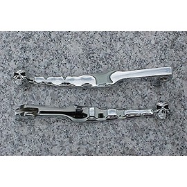 i5 Chrome Skull Front Brake & Clutch Levers for Yamaha V-Star VStar Virago XV 250 535 700 750 920 1000 1100