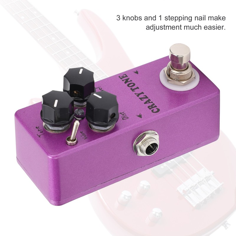 Distortion Guitar Effect Pedal Crazy Tone Fully Analog Circuit Accessory