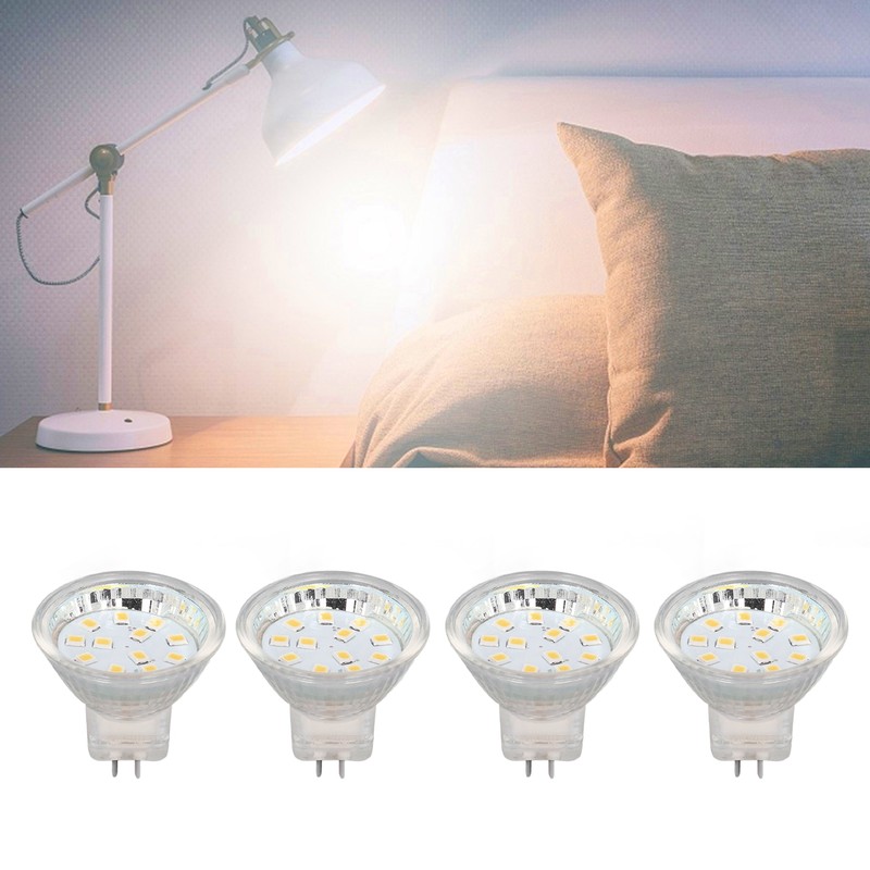 4PCS MR11 12LED Light Bulb 2W 300LM Spot Light Bulb