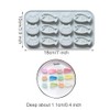 2 Pack Cat and Fish Shaped Silicone Mold, 12 Cavity