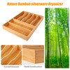 Bellsal Bamboo Silverware Drawer Organizer, Kitchen Utensil Drawer Organizers, 12"x15.7"
