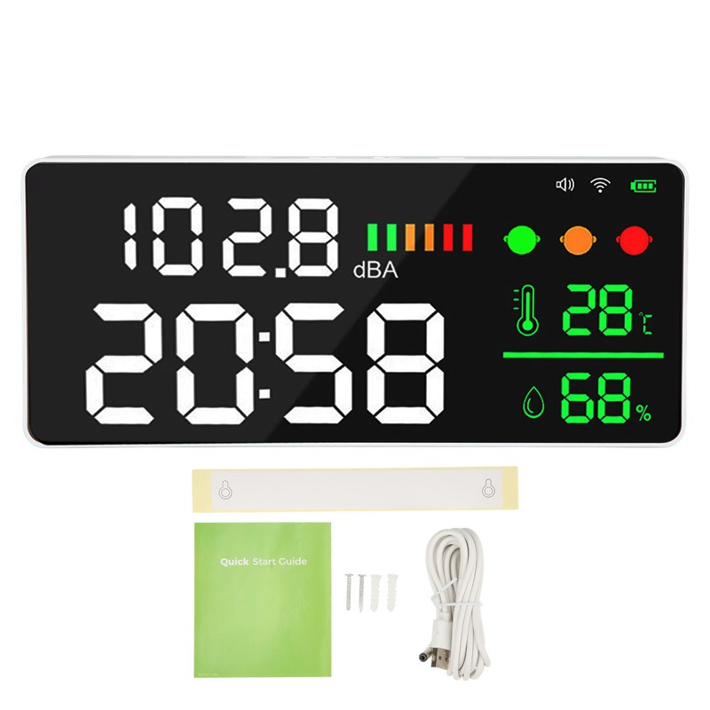 11in Large Screen Decibel Meter WIFI LED Display Temperature Humidity