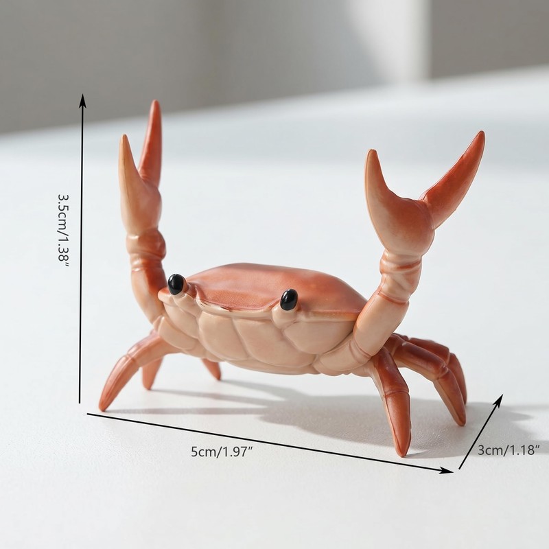 FYDHI 2-Pack Desk Crab Pen Holder, Creative Weightlifting Crab Pencil