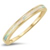 IXRX IxthusRex Jewelry 10k Solid Yellow Gold White Opal Inlay