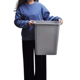 ELYSIAN Home Kitchen Trash Can Commercial Office Wastebasket Black (2 Pack)