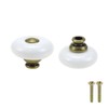 Tsnamay 6 Pieces White Ceramic Knob Kitchen Door Cabinets Cupboard