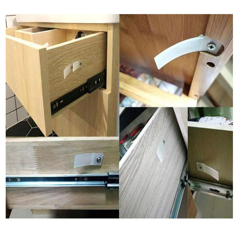 UtySty 50 Pack Drawer Stoppers Non-Falling Out Drawer Stops PVC