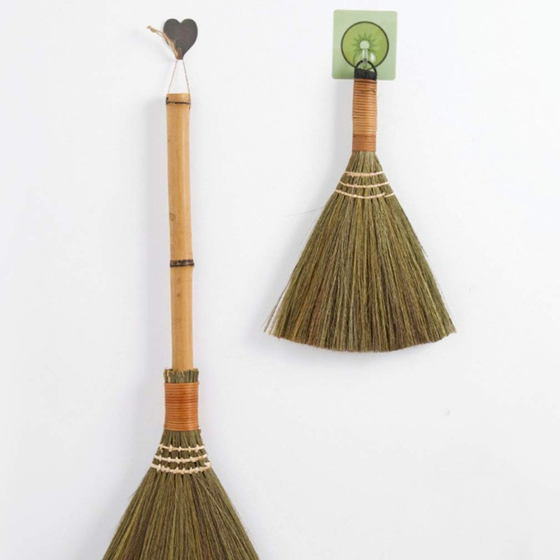 LIFKOME Portable Desk 2Pcs Indoor Grass Broom Whisk Broom Thai