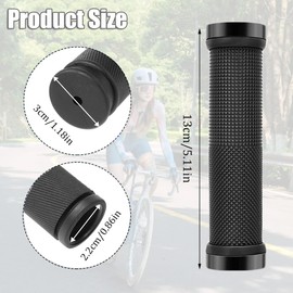 qisheng 1Pairs Premium Bike Handlebar Grips, Professional Bicycle Handle Bar Grips with Soft Anti-Slip Rubber, Rubber Handle Cover Universal for BMX,Scooter,Folding,Commuter Bicycle