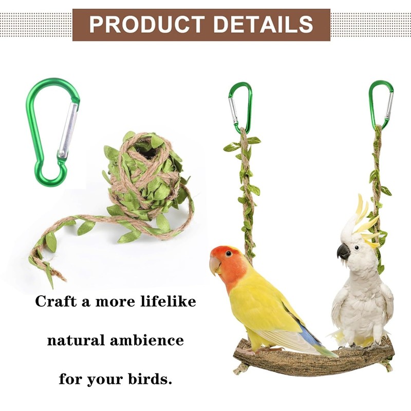 Bird Swing Stand,1 PCS Bird Perch Stand Sturdy Parakeet Swing