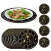New Year Placemats Set Paper Placemats New Year Black Gold