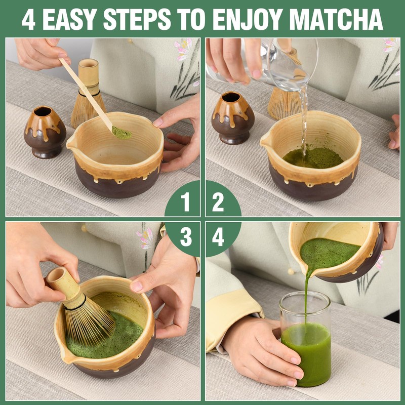 Ceramic Matcha Set (Coffee Sand)