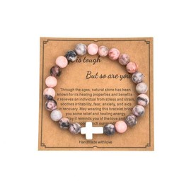 EGARUOC Christian Spiritual gift, unisex bracelet, beaded bracelet, friendship bracelet string, couple matching bracelets for Women Men (2.9, C)