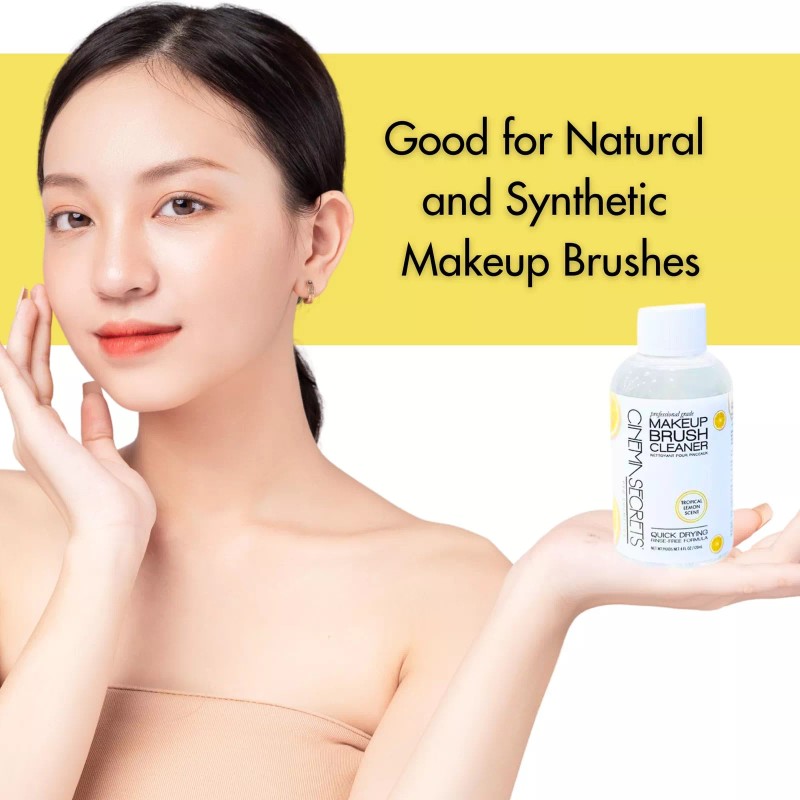 8 Fl Oz Makeup Brush Cleaner Tropical Lemon Scent Gentle