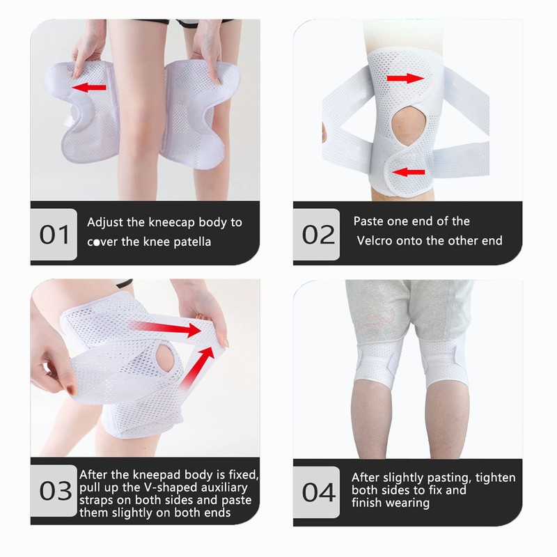 ANAMPION Knee Support S, Knee Pads with Velcro Fastening and