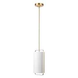 Globe Electric 61092 Dylan Pendant Lighting, White with Gold