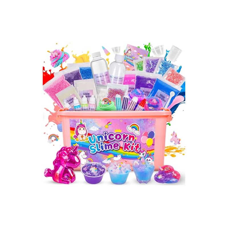 iKidiki Slime Making Kit for Girls Toys for 6-12 Year