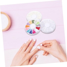 Ipetboom Pearl Beads for Nail Art 3 Pack Semicircle Pearl Nail Charms Craft Flat Back