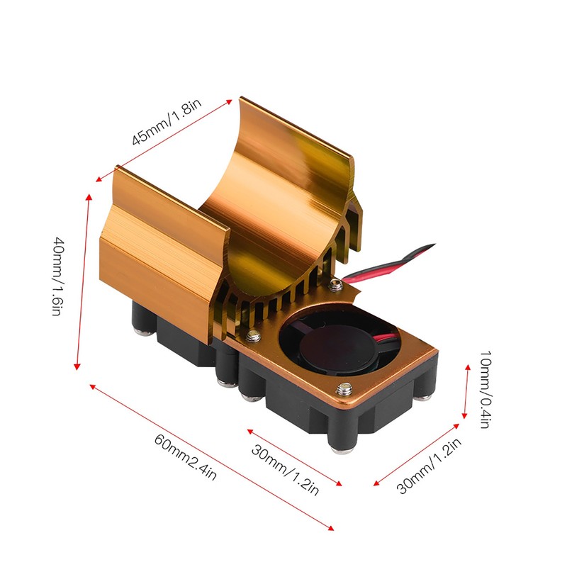 540 / 550 Motor Twin Cooling Fan Heat Sink With