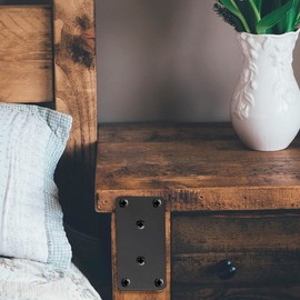 4 PCS Flat Straight Brace Brackets Stainless Steel Metal Brace with 24 PCS Screw Black Mending Flat Plate Bracket for Repair Fixing Mending Joining Furniture Shelves Cupboards