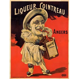 French liqueur Cointreau 1898 Vintage Liquor Mascot Giclee Canvas Print 18x24