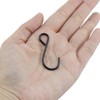 T Tulead 30PCS S-Hooks Small Metal Hanging Hooks 1.6" Black