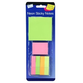 Just Stationery Assorted Neon Sticky Note