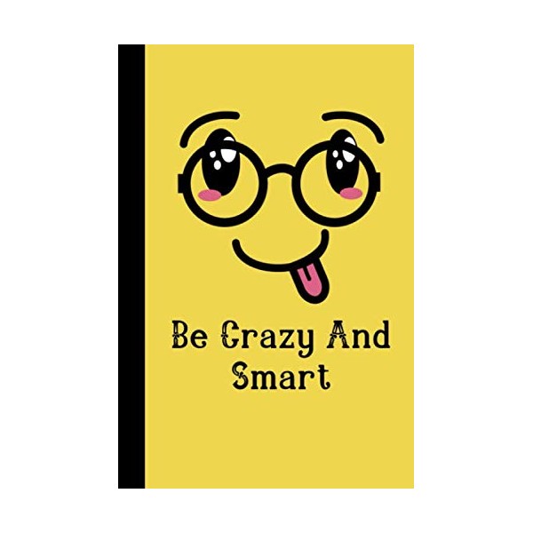 Notebook Emoji Crazy And Smart: College Ruled Lined Pages Book