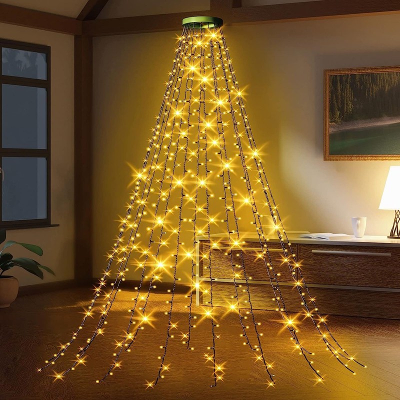 Christmas Tree Decoration Lights with Ring 2m 400 LED Christmas