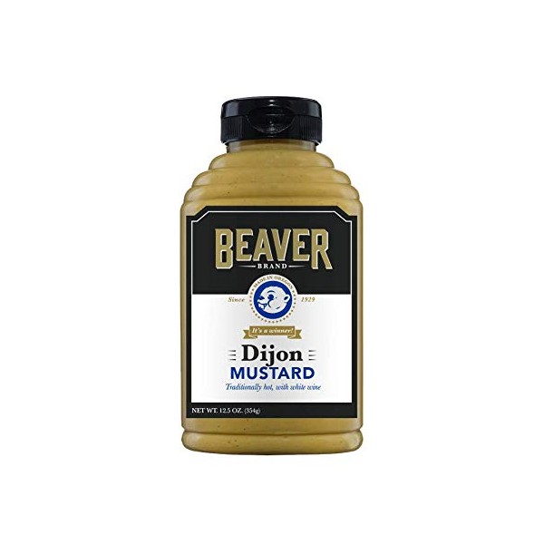 Beaver Dijon Hot Mustard with Wine, 12.5 Ounce Squeeze Bottle