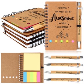 4 Set Employee Appreciation Gifts Bulk Include Inspirational Notebooks Motivational Quotes Pens Thank You Teacher Gift Leaving Gifts for Colleagues Women Man Thanksgiving Gifts