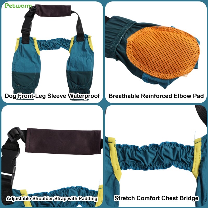 PetWarm Dog Leg Sleeves, Waterproof, Recovery Elbow and Knee Protector,