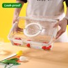 Taiuloo Divided Veggie Tray with Lid Airtight, 4 Compartment Removable