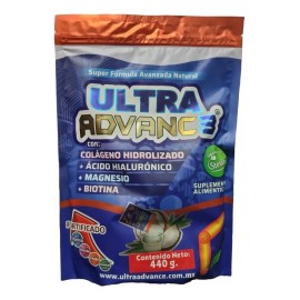 Ultra Advanc3 Colágeno Hidrolizado Acido Hialurónico 440 G Sabor Natural