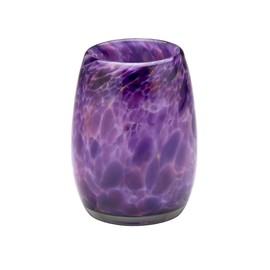 Votive Candle Holder. Hand Blown Art Glass in Purple."Purple Rain Votive". Made in Seattle. Artist Dehanna Jones.