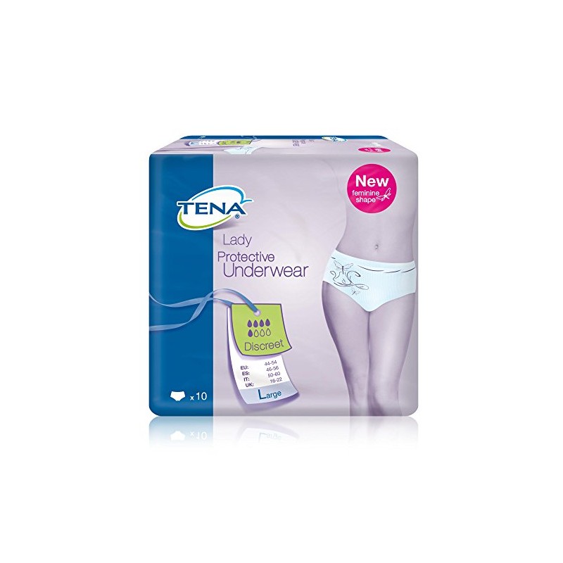 Tena Discreet Odour Control Incontinence Pants Large - 10 Pairs