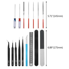 WMYCONGCONG 22 PCS Gundam Model Tools Kit Modeler Basic Tools Hobby Building Tools Kit for Car Model Building Repairing and Fixing Blue