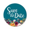 Darling Souvenir 1.6 Inches Round Non Custom Botanical Floral Border