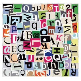 DOINEUFL 200Pcs Scrapbook Accessories, Scrapbook Stickers, Alphabet Stickers, Vintage Stickers, Letter Stickers, Book Stickers for Kindle,Waterproof