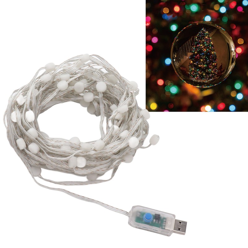 LED Globe String Light USB Powered Remote Control 16 Color