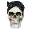 Generisch Skull with Black Cat Skull Gothic Decorative Cat Black