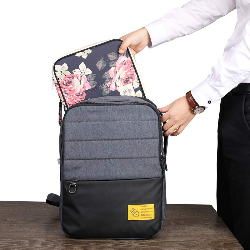 JAKAGO A4 Document Case,Multi-Pocket Document Holder,A4 Zip Portfolio,Professional Document Folder