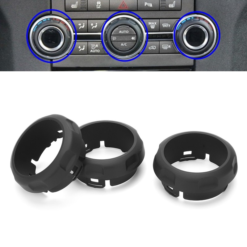 3pcs Air Conditioning Switch Knob Covers Rings Replacement for Land