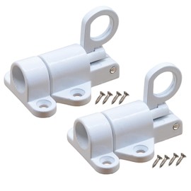 MAXQUU 2 Pieces Spring Latch with 8 Screws, Door and Window Bounce Lock, Aluminum Automatic Latch, Thickened Door and Window Latch, Spring Latch, for Doors, Windows, Cabinets