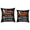 Funny Brake Cleaner Design For Automotive Mechanic Throw Pillow