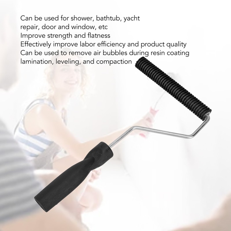 Fiberglass Roller Portable Tub Roller Tool Bristle Resin Laminating Bubble