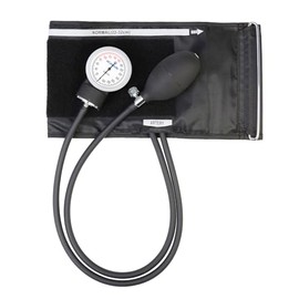 SCIAN Manuelle Blutdruckmanschette – Aneroid-Blutdruckmessgerät mit europäischer Manschette (22-42 cm) und D-Ring, inklusive Tragetasche für Krankenpfleger, Ärzte, Senioren, Erwachsene, Schwarz