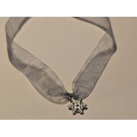 Silver Snowflake Napkin Tie, set of 6, Christmas Tableware Decoration