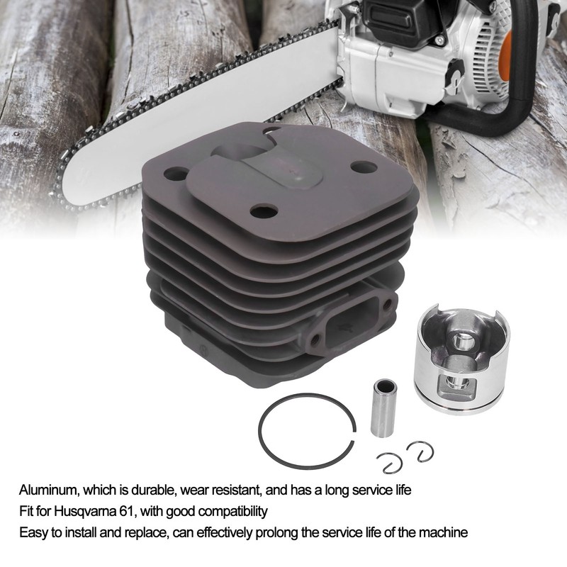 48mm Cylinder Piston Kit Cylinder Piston Circlip Set Garden Chainsaw